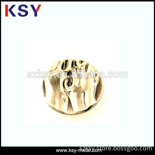 3d brass brushed metal button for trousers